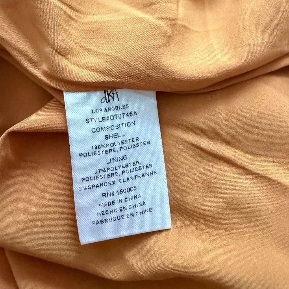 dRA Women's Summer Midi Dress Fit Flare Smocked Back Burnt Orange Medium - Picture 3 of 9